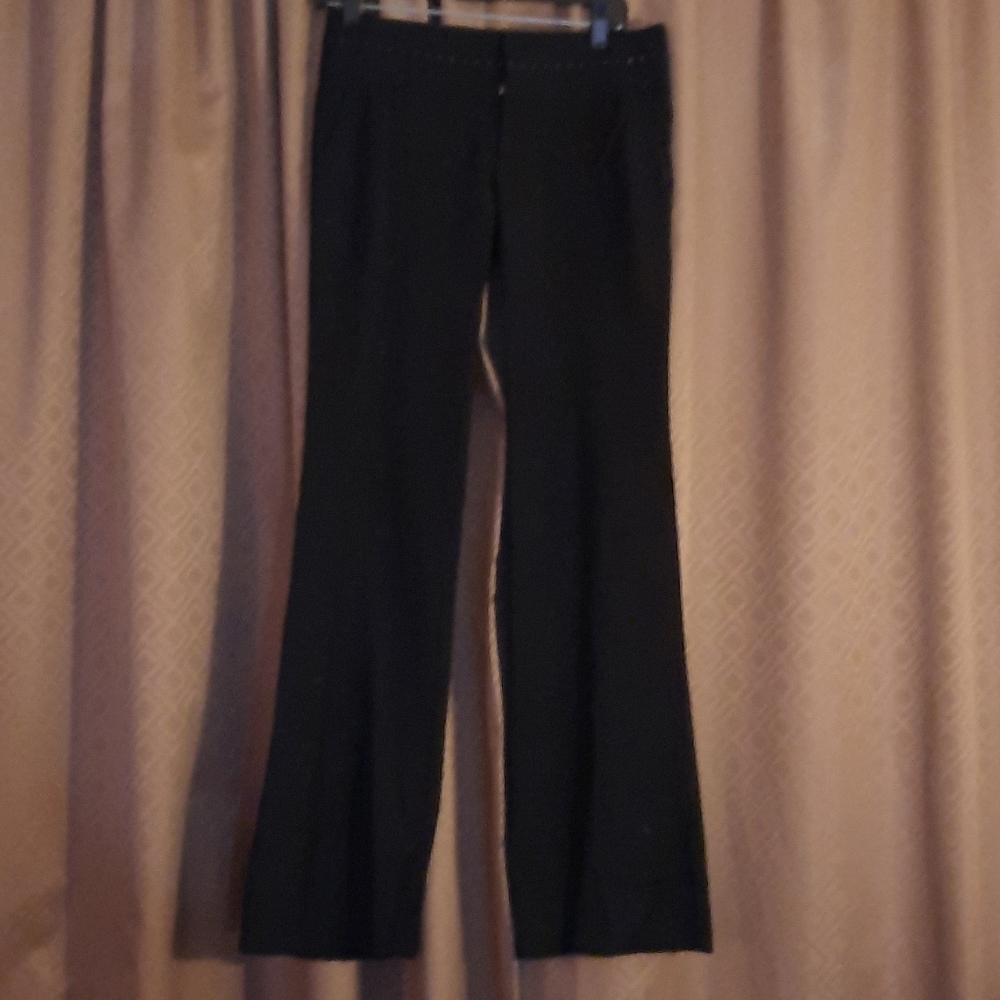 Bebe sz 2 black slacks with Rhine stones